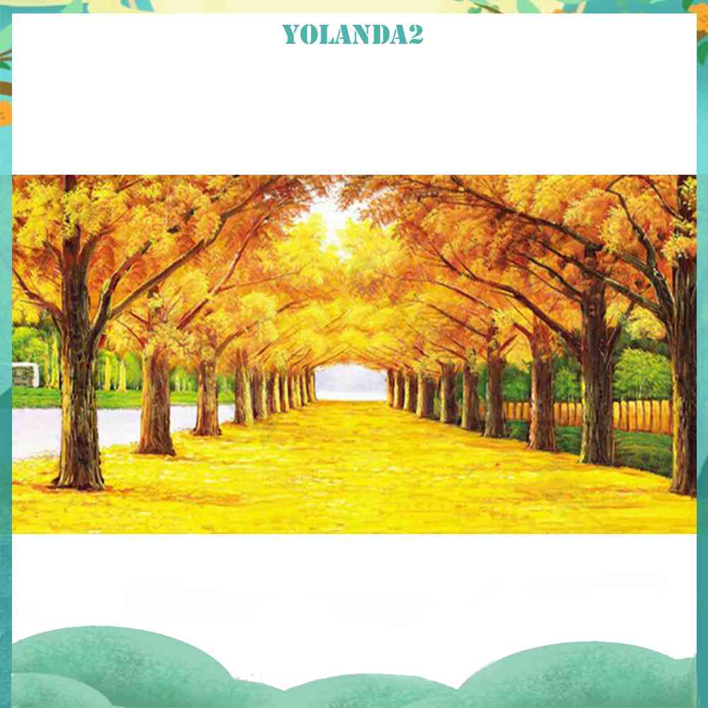 Bộ Tranh Đính Đá 5D Tự Làm Toàn Diện Họa Tiết Đường Lá Phong