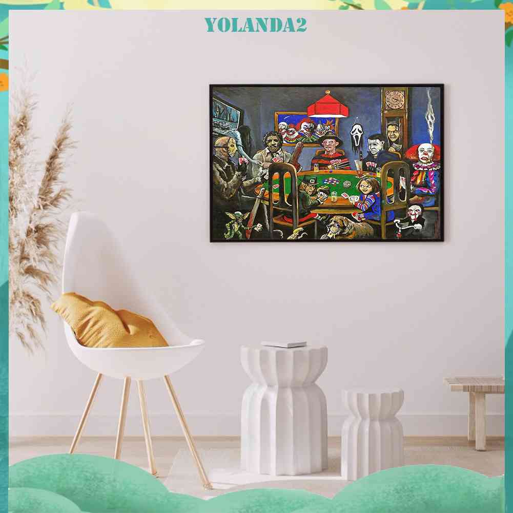 Tranh Đính Đá Kim Cương Toàn Bộ 5D DIY Hình Vẽ Kinh Dị Trang Trí Nhà Cửa