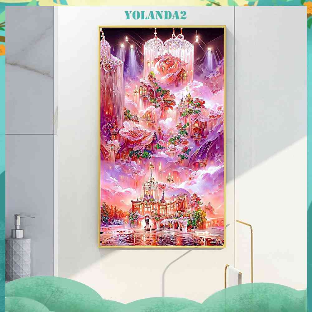 Tranh Đính Đá Kim Cương Toàn Bộ 5D DIY Hình Vẽ Hoa Hồng