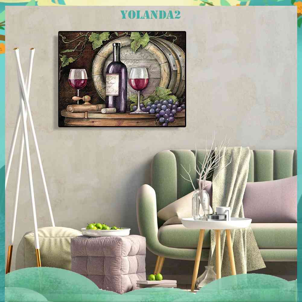 Tranh Đính Đá Kim Cương Toàn Bộ 5D DIY Hình Vẽ Chai Rượu