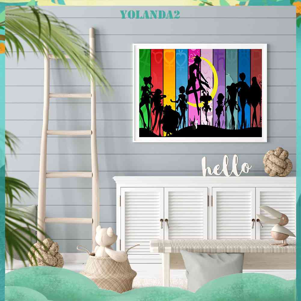 Bộ Tranh Đính Đá 5D Họa Tiết Hoạt Hình Độc Đáo DIY Dùng Trang Trí Nhà Cửa