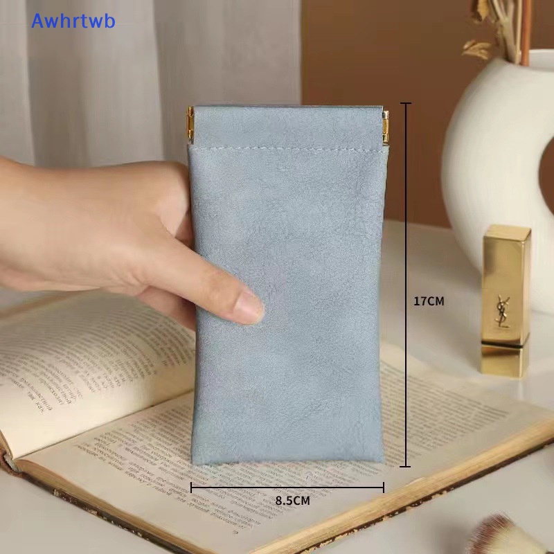 Túi Đựng Mắt Kính Bằng Da PU Mềm Màu Trơn Chống Thấm Nước Tiện Dụng Mới