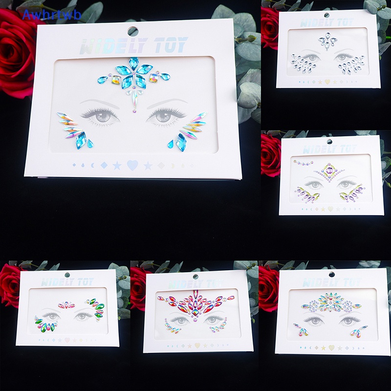 Sticker 3D Bằng Acrylic Đính Đá Trang Trí Mặt Và Cơ Thể Tạm Thời DIY Mới