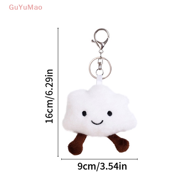 [cxGUYU] Móc Khóa Búp Bê Nhồi Bông Hình Đám Mây Trắng Dễ Thương Cho Cặp Đôi / Túi Xách PRTA