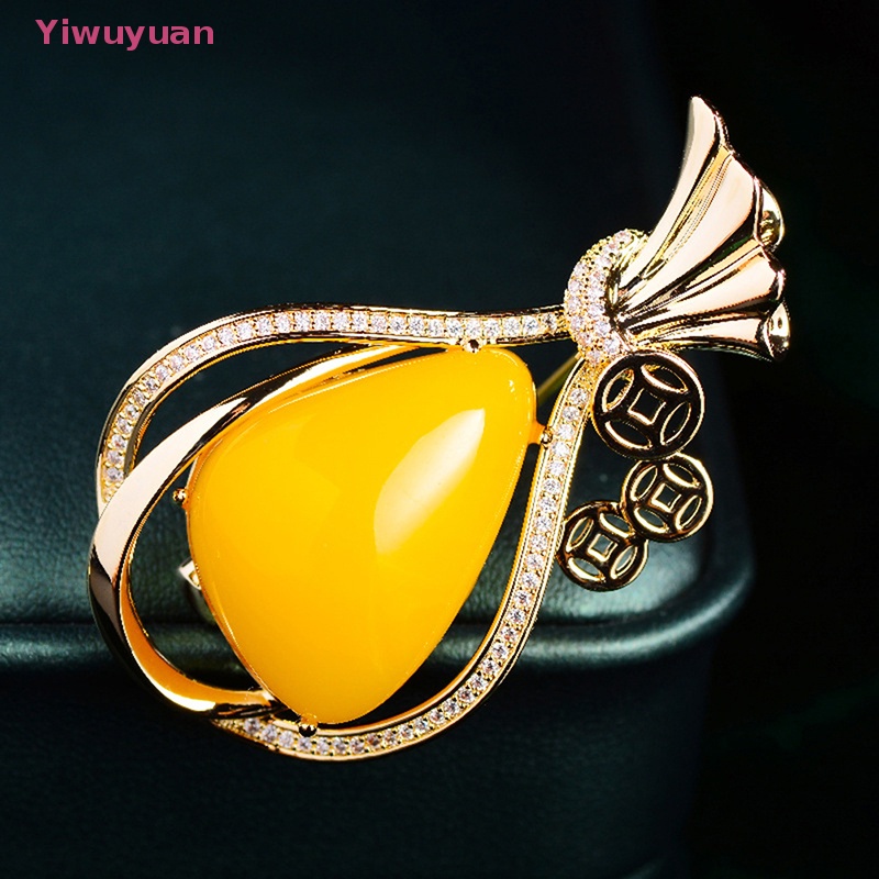 Ghim Cài Áo Trang Trí Thiết Kế Thanh Lịch < Yiwuyuan > Tiền Giả Sáp Bỏ Túi Phụ Kiện Quần Áo Mới