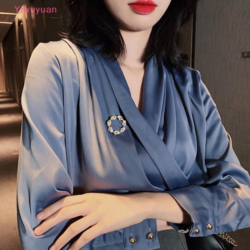 Ghim Cài Áo Hình Lá Đính Ngọc Trai Nhân Tạo Thời Trang Mới