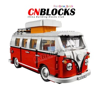 Đồ chơi lắp ráp mô hình xe hơi volkswagen t1 camper lego cắm trại làm quà tặng