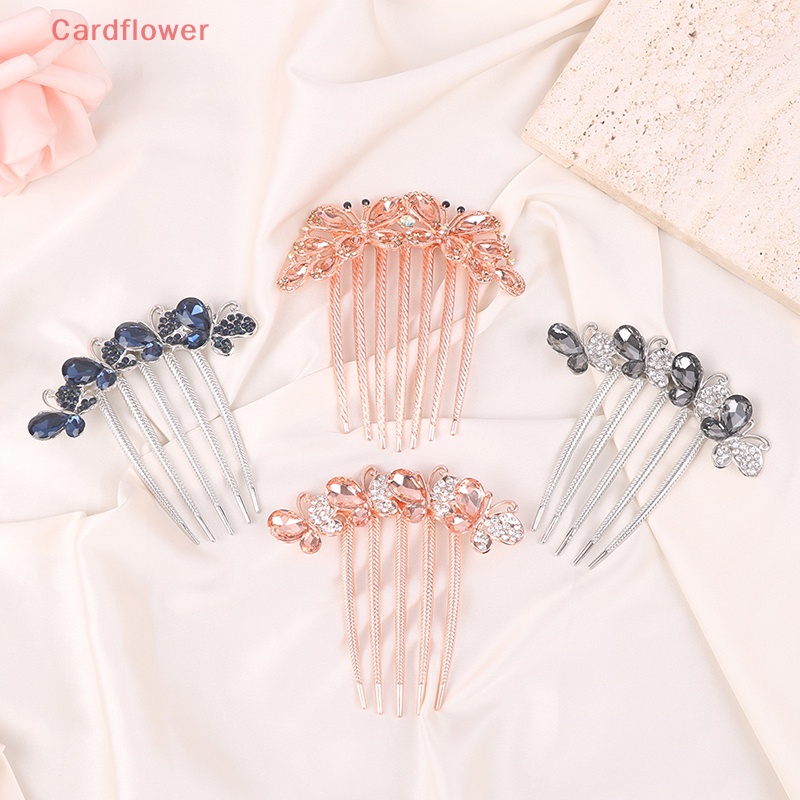 Lược Cài Tóc Đính Đá Hình Bướm Phong Cách Hàn Quốc Cho Người Lớn