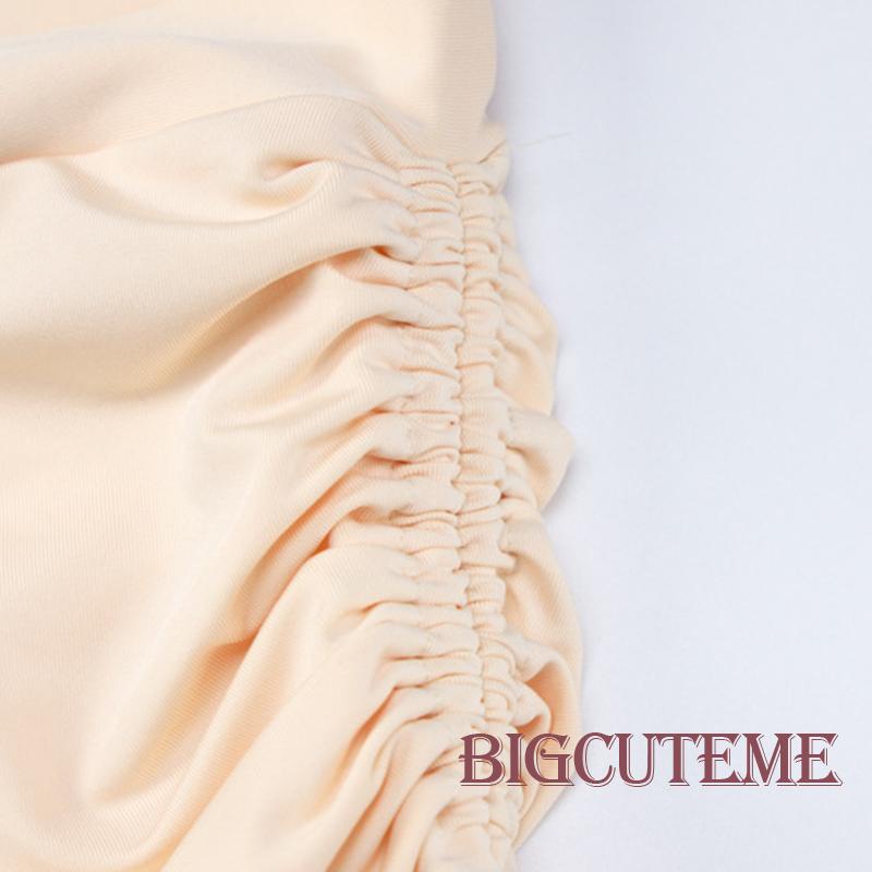 Set Đồ 2 Món Gồm Áo Crop Top Tay Cộc Hở Lưng + Quần Ngắn Dây Rút Bên Hông Cho Nữ