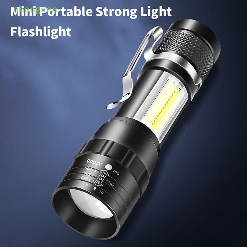 Đèn Pin LED Mini Bongsea Chống Thấm Nước Sạc USB Chất Lượng Cao