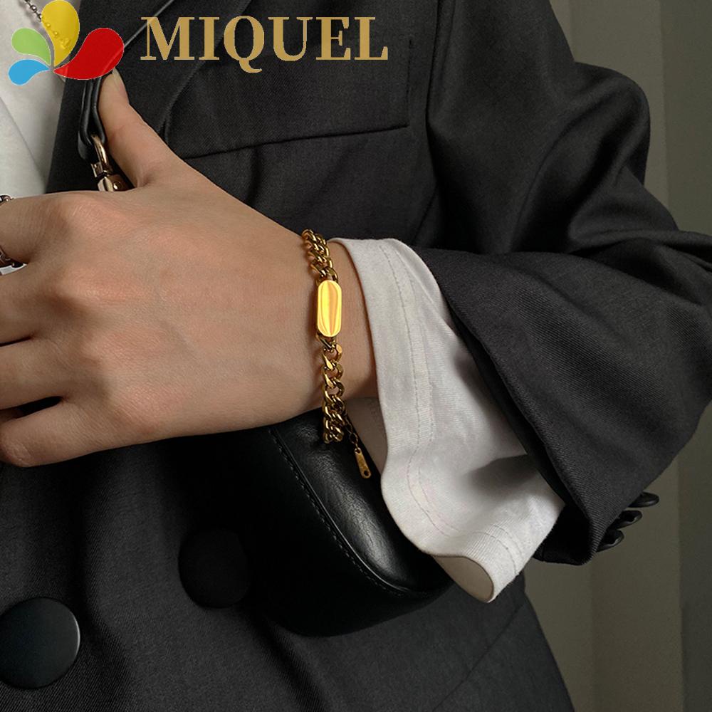 Vòng Tay Dây Xích Bằng Thép Titan Điều Chỉnh Được Thời Trang Cho Nữ