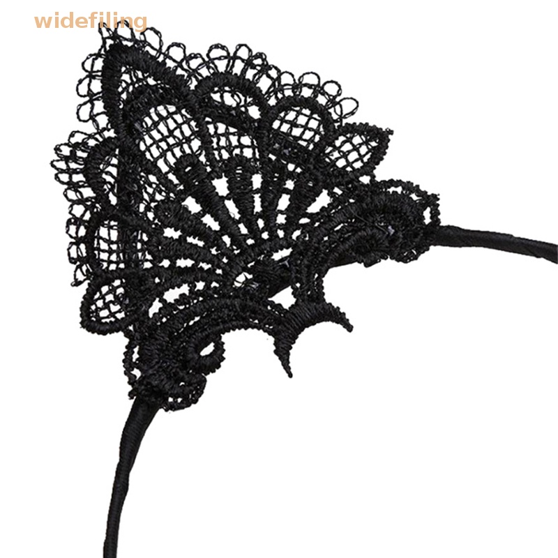 Cài Tóc Tai Mèo Đen Phối Ren Thời Trang Cho Nữ