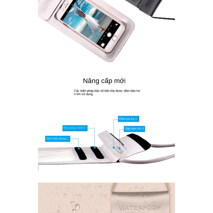 Túi Đựng Điện Thoại Bằng tpu Trong Suốt Chống Thấm Nước Có Thể Chạm Màn Hình Cảm Ứng