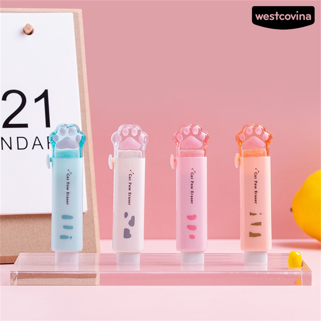 [COD]♪Gôm Tẩy Hình Dấu Chân Mèo Dễ Thương Tiện Dụng Cho Trường Học