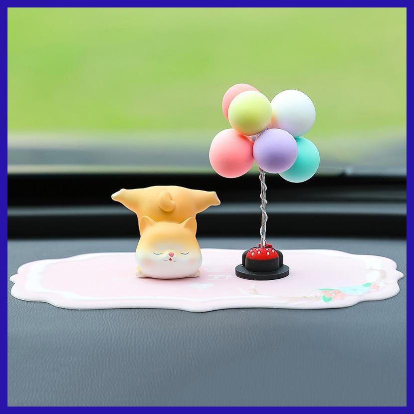 Đồ trang trí Chú Chó Bong Bóng Nhiều Màu Mini Dễ Thương Trang Trí Bảng Điều Khiển Xe Hơi