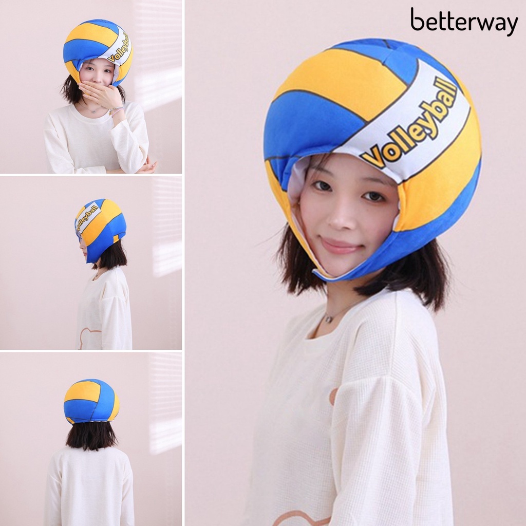 Betterway Mũ Bóng Chuyền Nhồi Bông Mềm Mại Như Thật Có Thể Giặt Được Không Phai Màu Dùng Hóa Trang