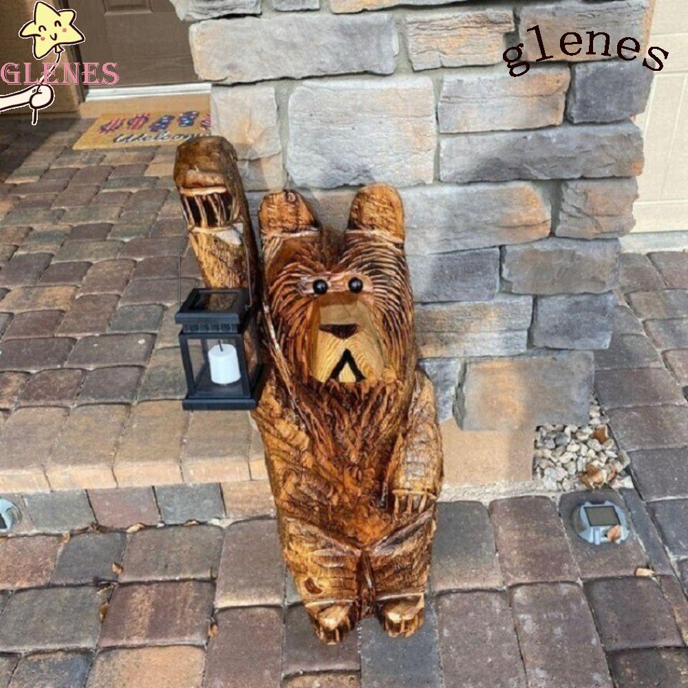 Đèn Lồng Bằng Nhựa Tổng Hợp Chạm Khắc Hình Gấu Trang Trí Sân Vườn / Nông Trại