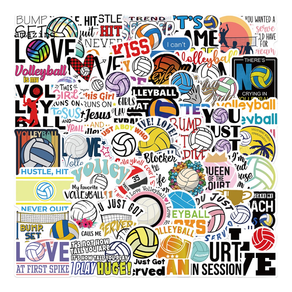 Bộ 50 Miếng Dán Trang Trí Ván Trượt / Va Li Thiết Kế Nhỏ Gọn Dễ Sử Dụng