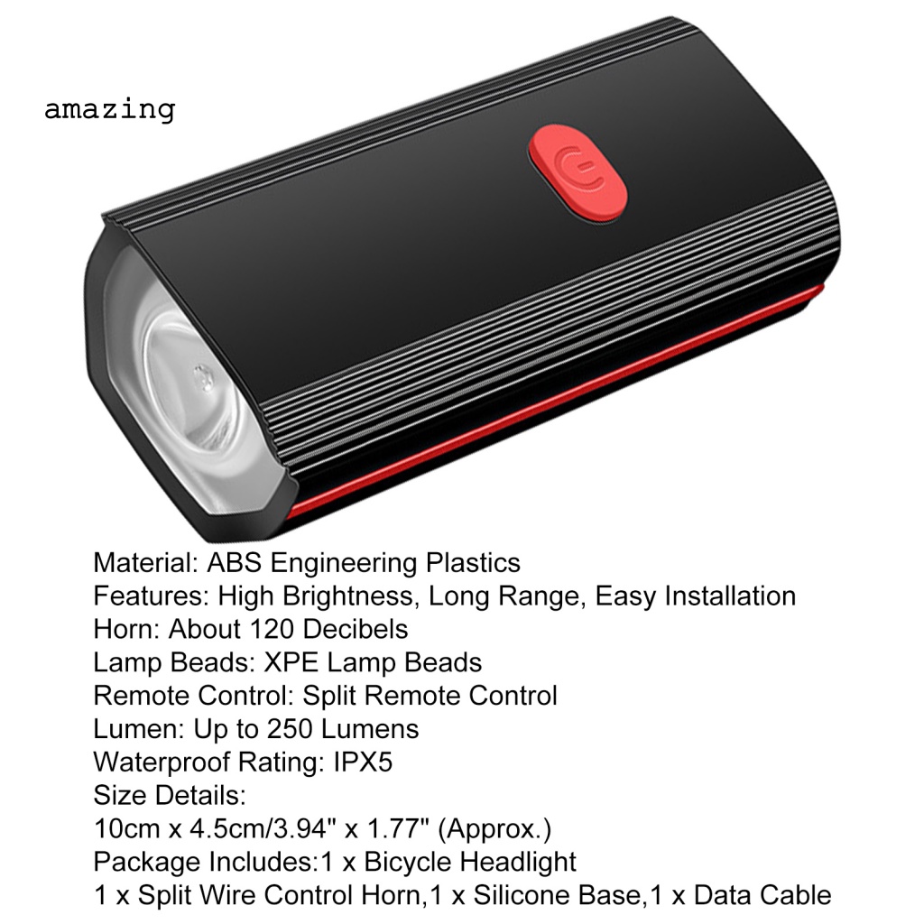 1 Bộ Đèn Pha Xe Đạp Leo Núi Sạc USB Độ Sáng Cao Tiện Dụng