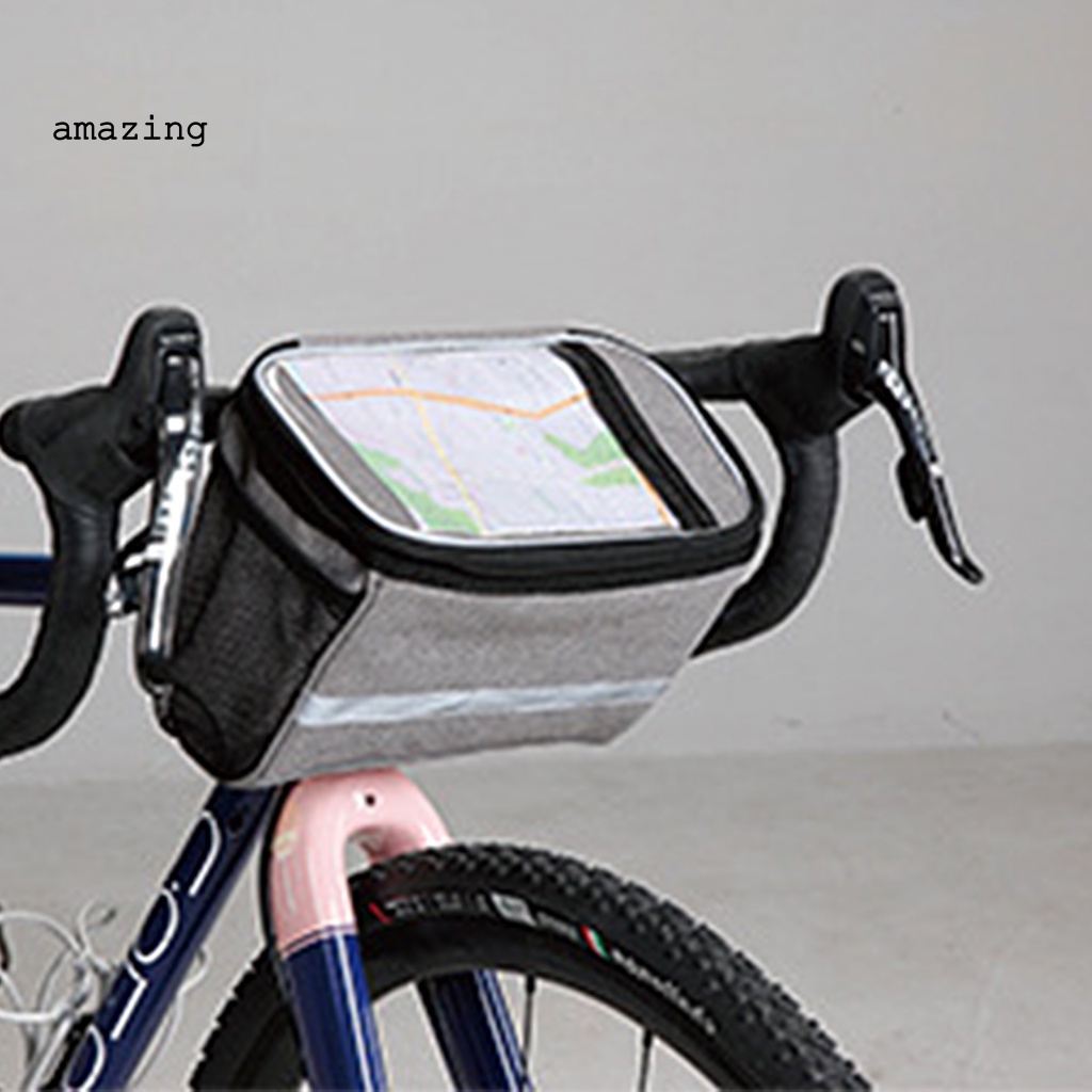 Túi Đựng Bảo Quản Đồ Dùng Có Khóa Kéo Gắn Khung Trước Xe Đạp Tiện Dụng