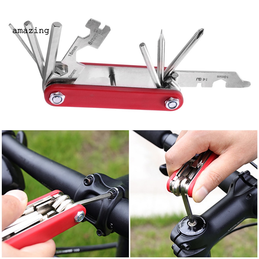 Bộ Dụng Cụ Sửa Chữa Xe Đạp Leo Núi 13 Trong 1 Có Thể Gấp Gọn Tiện Dụng
