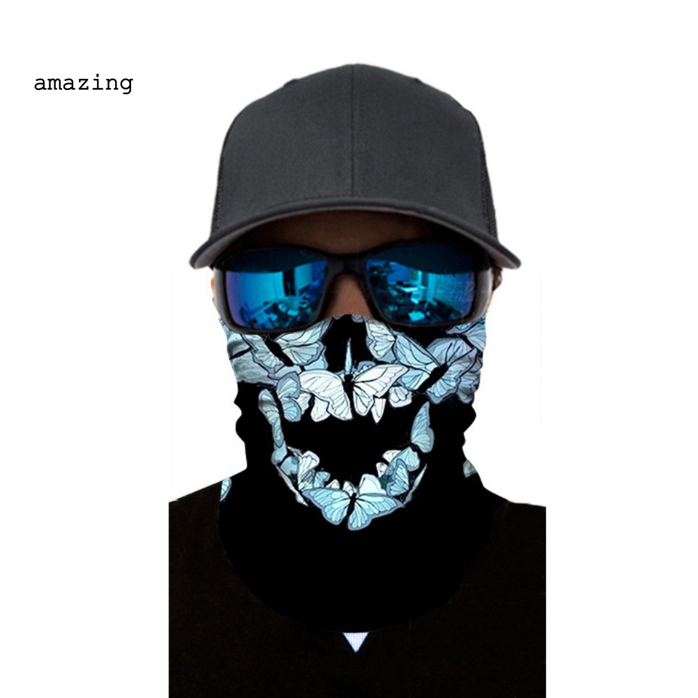 Khăn Choàng Cổ Che Phủ Mặt Và Cổ Chống Nắng Thiết Kế Hình Đầu Lâu Phong Cách Thể Thao