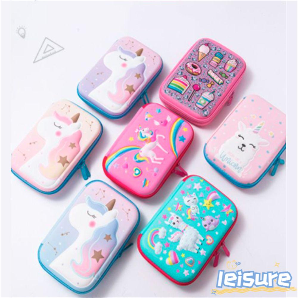 Túi Đựng Bút Hình Kỳ Lân Hoạt Hình 3D Đáng Yêu