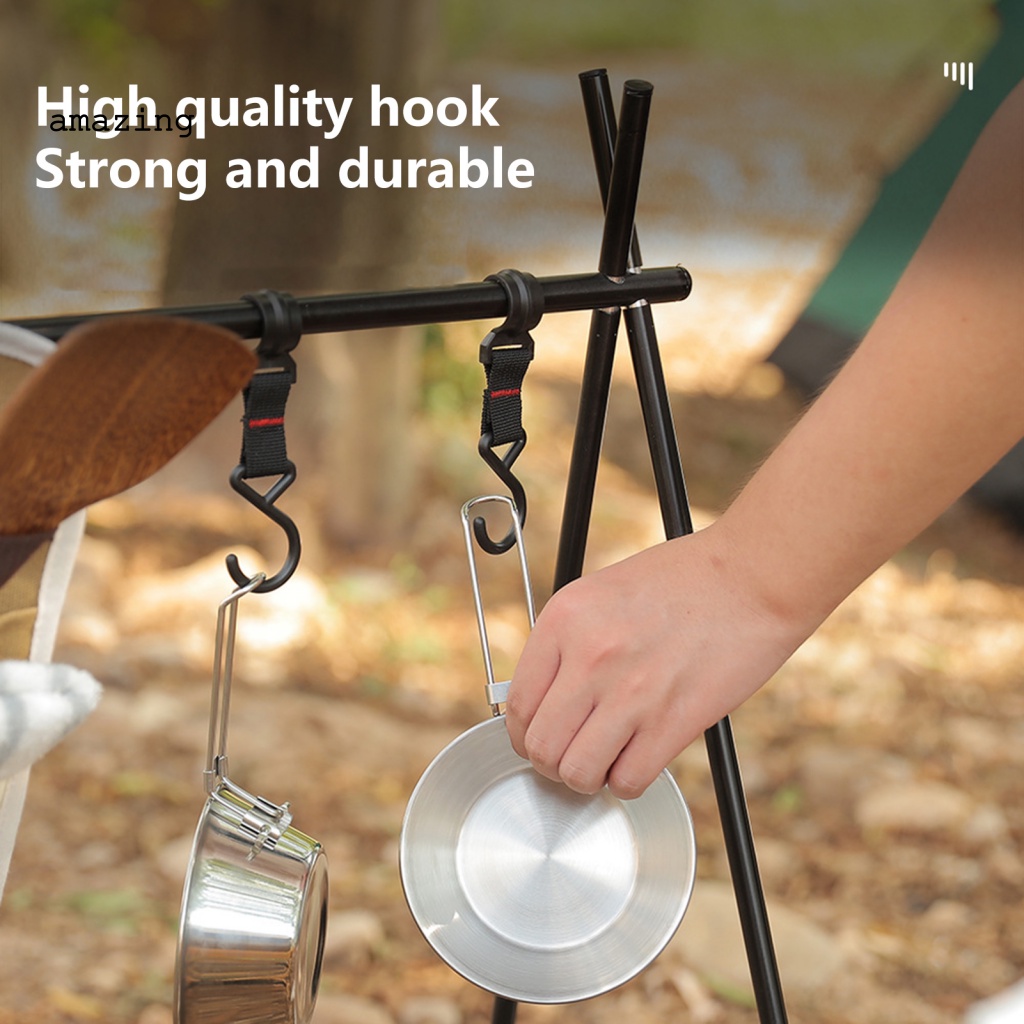 Set 5 / 10 Móc Chữ S Tiện Dụng Mang Theo Du Lịch Cắm Trại