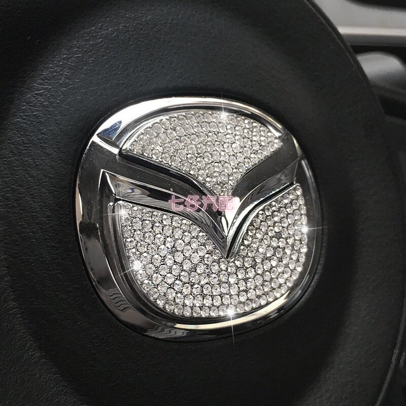 Miếng Dán Đính Kim Cương Trang Trí Vô Lăng Xe Hơi Mazda Axela cx3 CX5 CX4 Mazda 3 5 6