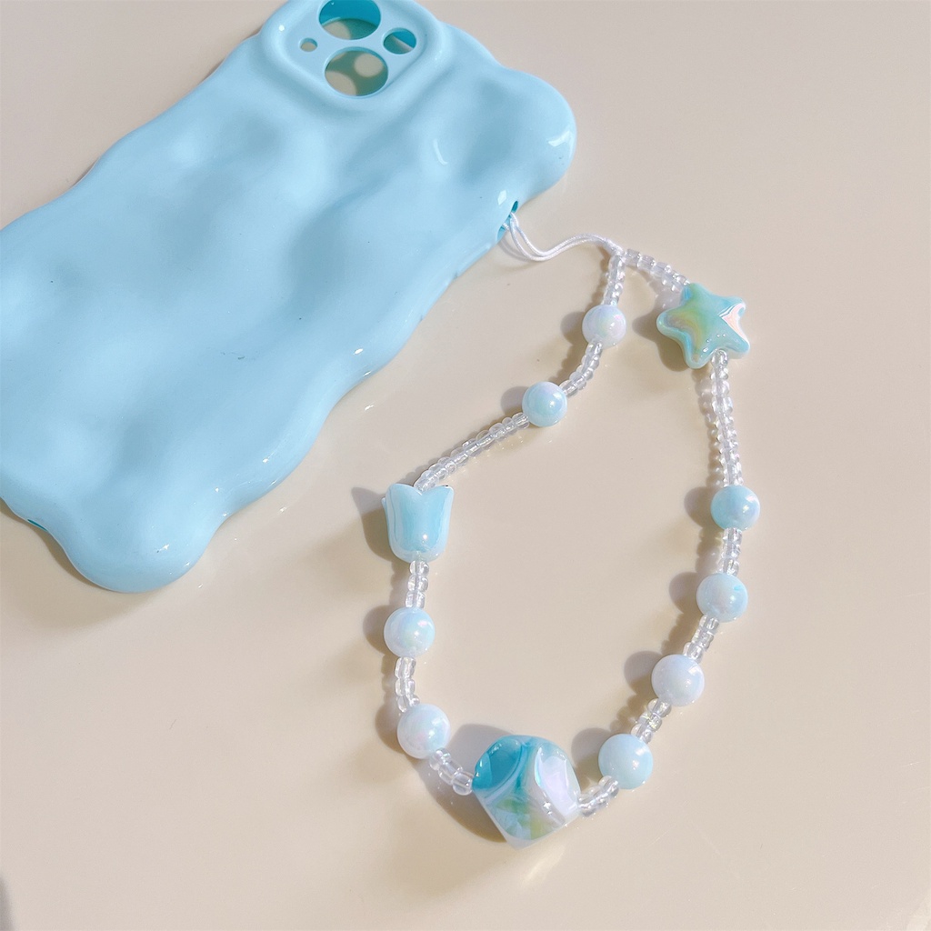 Dây Đeo Điện Thoại / airpods Bằng acrylic Hình Ngôi Sao Hoạt Hình Dễ Thương DIY