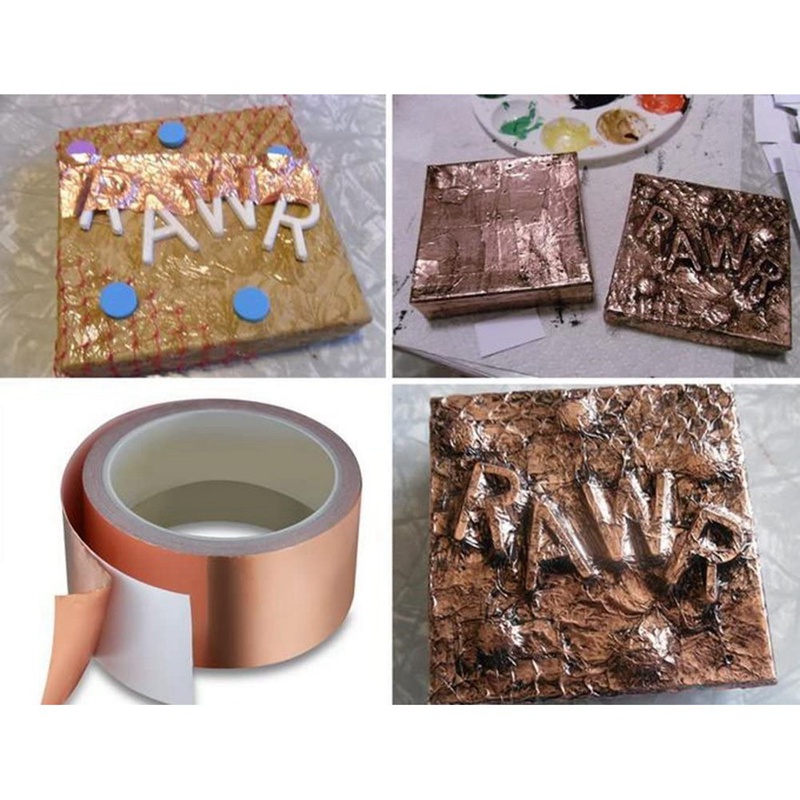 Băng dính một mặt Băng keo đồng lá tự dính Băng che chắn chống nhiễu cho đàn Guitar