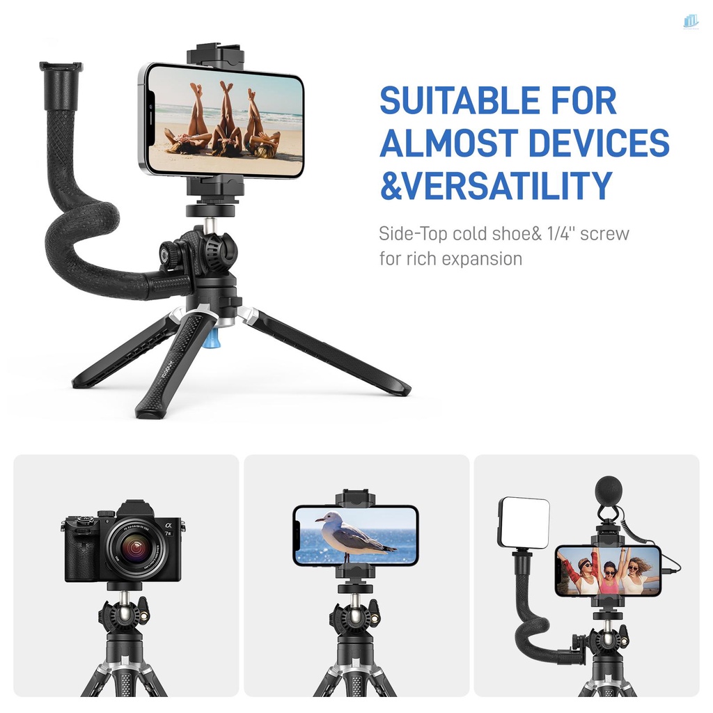 ANDOER Giá Đỡ Ba Chân Để Bàn Có Thể Điều Chỉnh 360 Độ Và Giá Đỡ Ba Chân 2 Mức Độ MT-010 3060° Giá Đỡ Cần Câu Cá Có Thể Điều Chỉnh Tiện Dụng V5Kg