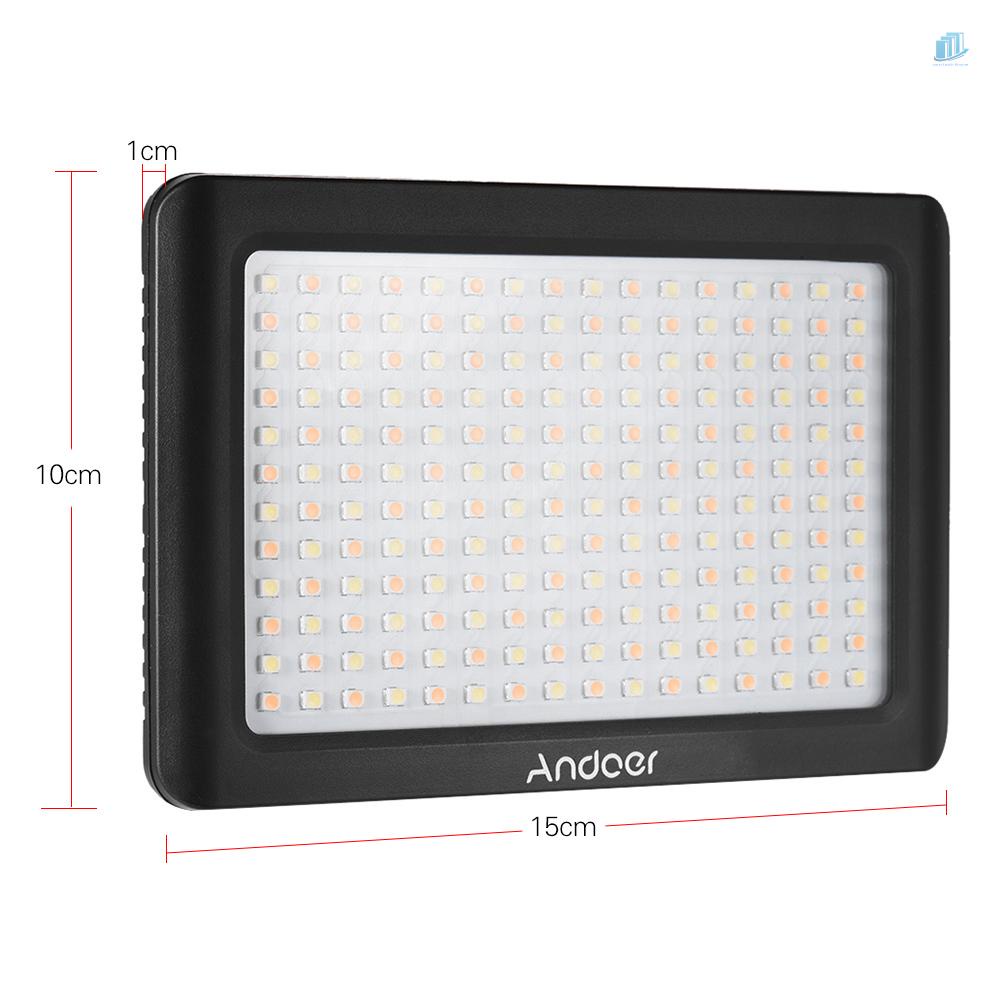 ANDOER Set 192 Đèn LED Mini Điều Chỉnh Được Độ Sáng 3200K / 6000K Cho Máy Ảnh DSLR