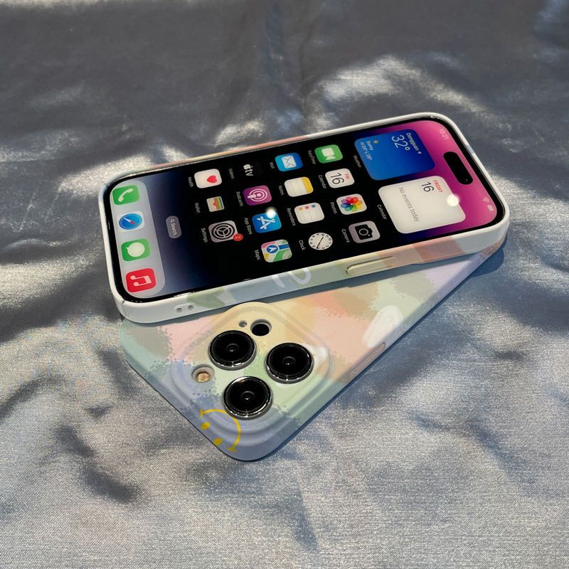 Ốp Điện Thoại Hình Mặt Cười Cầu Vồng Cho Iphone 8xs 14 11 Xr / promax plus 7 Iphone12 / / 13 OD3S