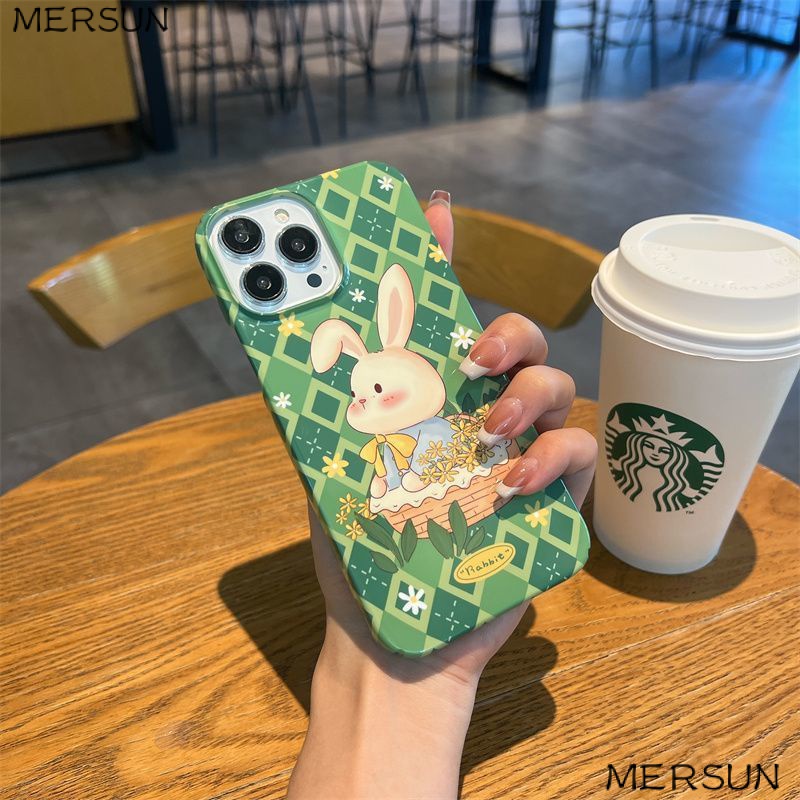 Ốp Điện Thoại Họa Tiết Thỏ Dễ Thương Cho iphone1312max Niche 11 8 14pro xsxr LZQ2