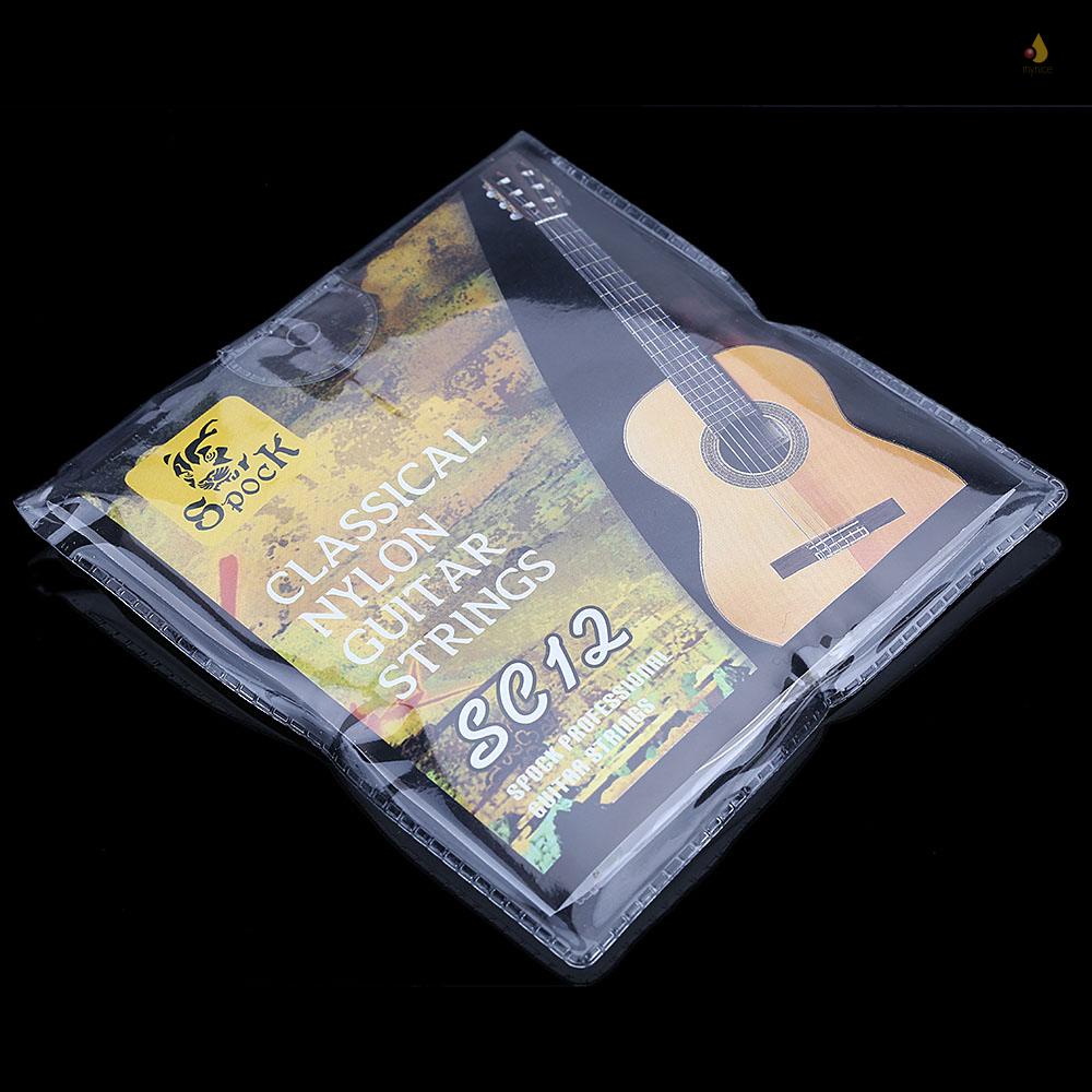 Bộ Dây Đàn SC12 Nylon Mạ Bạc Siêu Nhẹ Chuyên Dụng Cho Guitar Cổ Điển mynice SC12