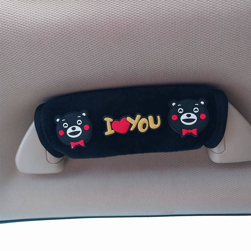 Cute Car Door Handle Protective Casing Cartoon Vehicle Handle Protective Cover Roof Gloves Car Interior Female Decoration Supplies PHwd