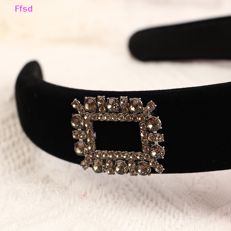 {Ffsd} Băng Đô Cài Tóc Bằng Nhung Đính Kim Cương Giả Tối Giản Rửa Mặt Cho Nữ * Bán Chạy