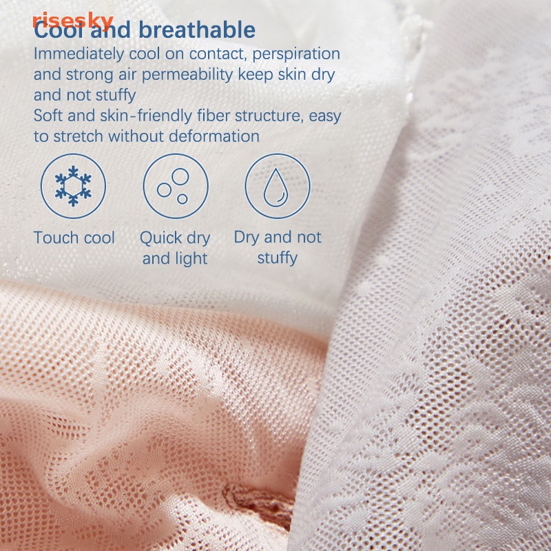 1 Đôi Găng Tay Chống Trượt Vải Lụa Lạnh Mỏng Phối Ren Thoáng Khí Thời Trang Mùa Hè Cho Nữ