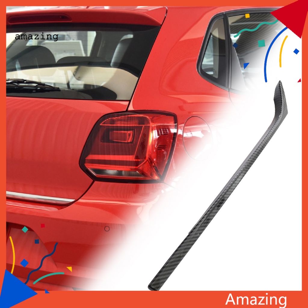 1 Cặp Miếng Dán Viền Cửa Sổ Sau Xe Hơi Chống Nước Chống Trầy Xước Họa Tiết Sợi Carbon Cho VW-Polo 2011-2017