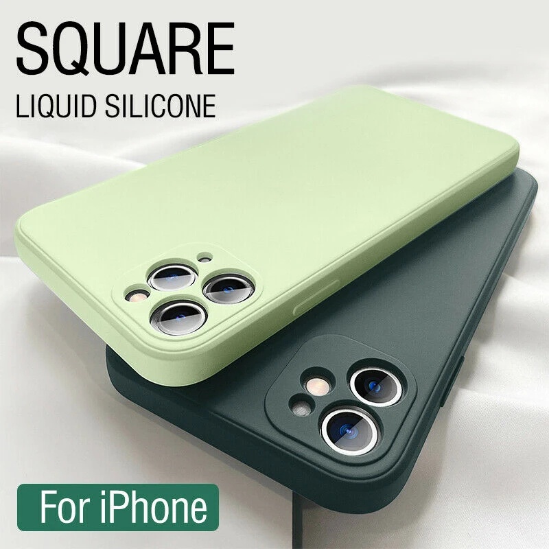 ốp lưng chất liệu mịn che camera viền vuông cho iPhone 11 Pro Xs Max X Xr 7 8 6 6s Plus SE 2020 SE2 4G 5G 2023