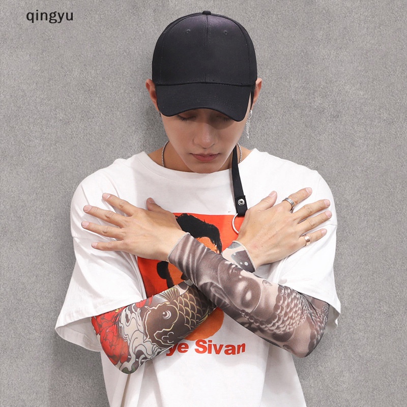 Qingyu Găng Tay Giữ Ấm Cánh Tay Bằng Nylon Nhanh Khô Chống Tia UV Khi Chạy Bộ Ngoài Trời