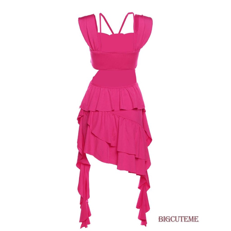 Đầm Midi Không Tay Nhún Bèo Họa Tiết Hoa Thời Trang Mùa Hè Cho Nữ