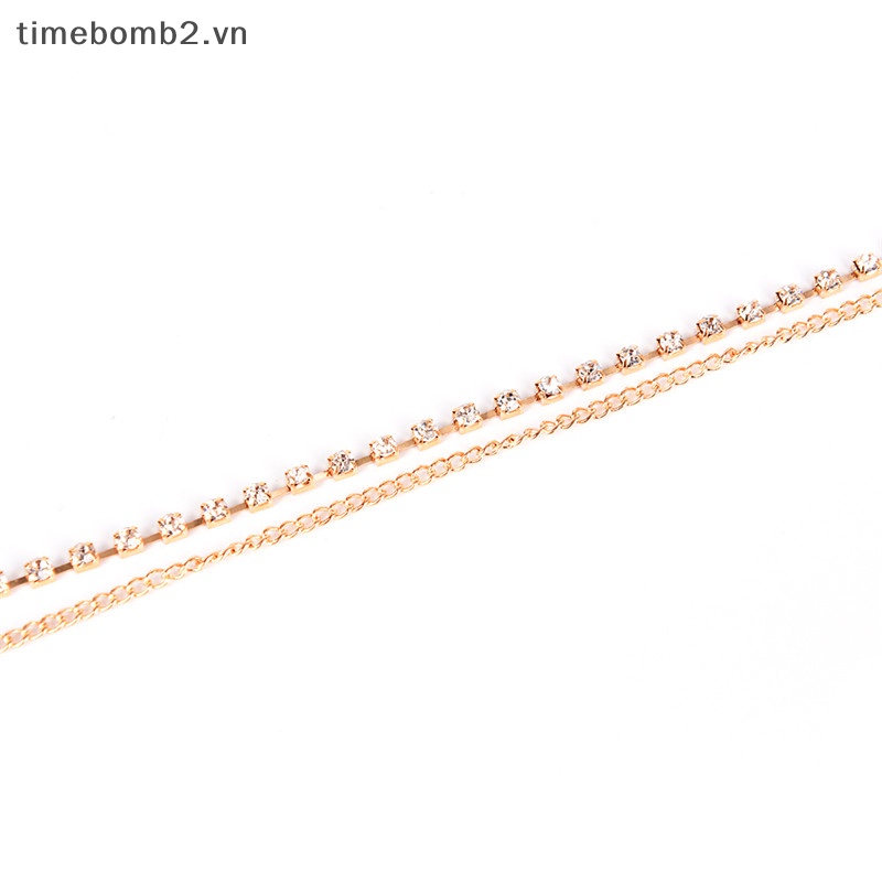 Dây Xích Kim Loại Nhiều Lớp Trang Trí Tóc Phong Cách Boho