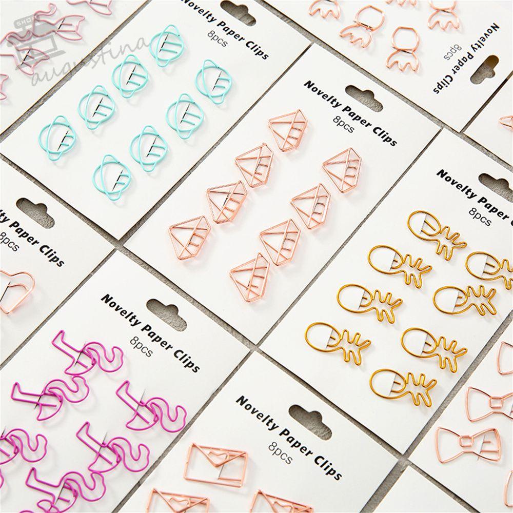 Kẹp Giấy Kim Loại Hình Ngôi Sao / Trái Tim Dễ Thương