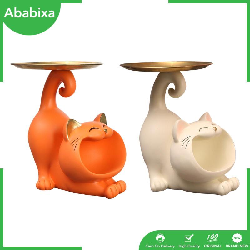 [Ababixa] Khay Đựng Đồ Trang Sức Hình Mèo May Mắn Hiện Đại Trang Trí Phòng Ngủ / Quán Bar / Kỳ Nghỉ