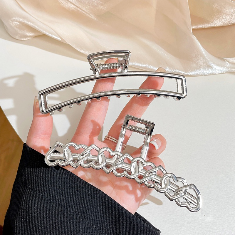 Kẹp Tóc Hình Cá Mập Đính Ngọc Trai Giả Bằng Kim Loại Cao Cấp Thời Trang Mùa Hè