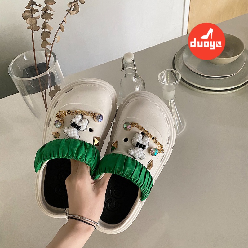 Dép Lê Đế Dày Có Lỗ Xỏ Ngón Chống Trượt Thời Trang Mùa Hè Hàng Mới Dành Cho Bạn Nữ 2022