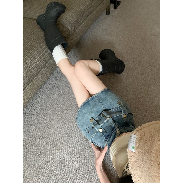 Chân Váy Denim Chữ a Lưng Cao Thời Trang Mùa Hè 2023 Cho Nữ