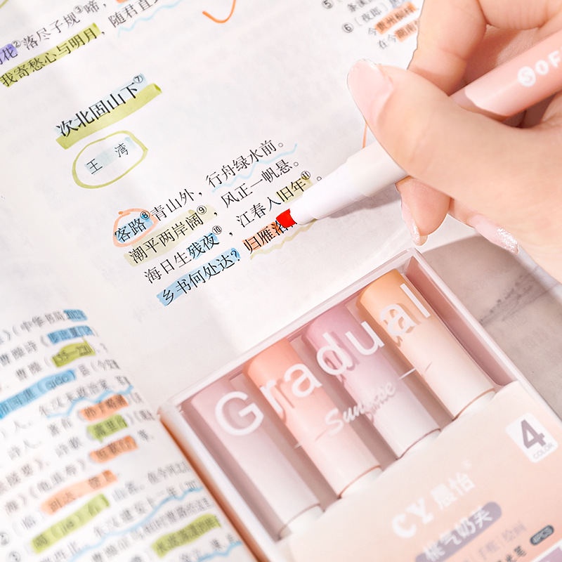 Bộ 4 Bút Đánh Dấu graffiti Màu Sắc Sáng Kích Thước Lớn wj055